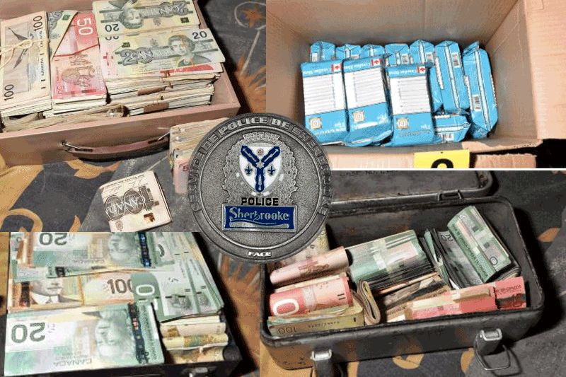 140 730 $ et 15 200 cigarettes de contrebande saisis dans une perquisition à Sherbrooke